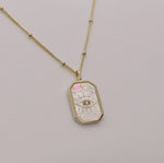 Load image into Gallery viewer, Lulit Pearl Evil Eye Necklace
