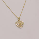 Load image into Gallery viewer, Cleo Heart-Shaped Evil Eye Necklace