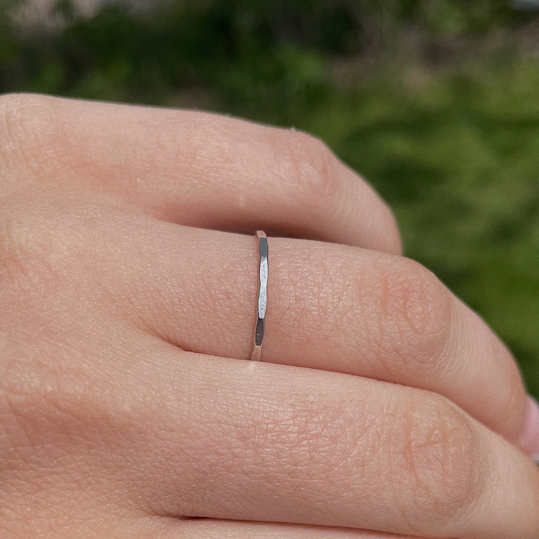 Hammered Sterling Silver Ring