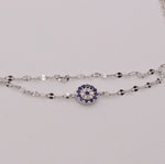 Load image into Gallery viewer, Silver Evil Eye Anklet
