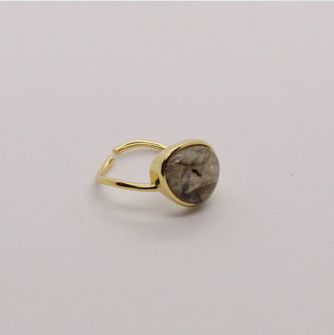Gold-Plated Labradorite Ring