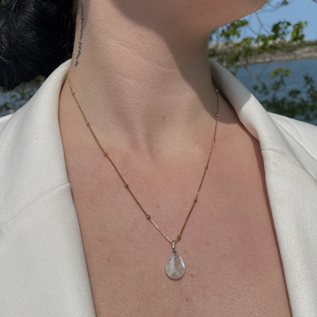 Mona Gold-filled Moonstone Necklace