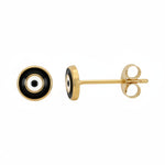 Load image into Gallery viewer, Enamel Evil Eye Gold Stud