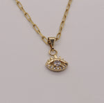 Load image into Gallery viewer, CZ Evil Eye Necklace