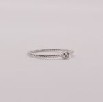 Load image into Gallery viewer, Silver Crystal Rope Ring
