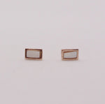 Load image into Gallery viewer, Rose Gold Pearl Studs