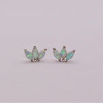 Load image into Gallery viewer, Triple Opal Earrings