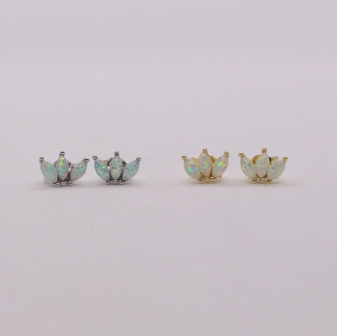 Triple Opal Earrings