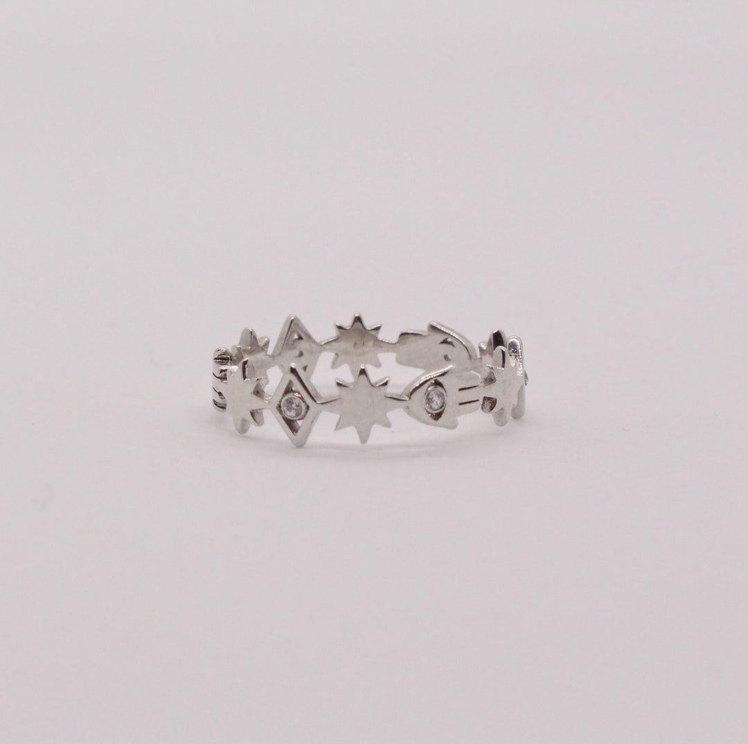 North Star Evil Eye Ring