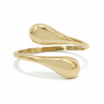 Load image into Gallery viewer, Adjustable Gold Abstract Snake Ring