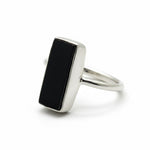 Load image into Gallery viewer, Silver Black Tourmaline Ring