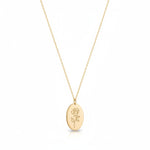 Load image into Gallery viewer, Etched Rose Pendant Gold Necklace