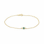 Load image into Gallery viewer, Dainty Gold Evil Eye Bracelet