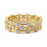 Load image into Gallery viewer, Three Piece Gold Stacking Rings