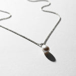 Load image into Gallery viewer, Silver Pearl Necklace