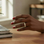 Load image into Gallery viewer, Sparkle Gold Signet Ring