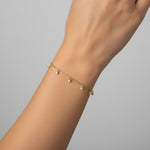 Load image into Gallery viewer, Sparkle Dangle Gold Bracelet
