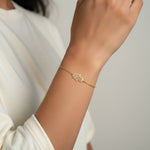Load image into Gallery viewer, Hand of Hamsa Gold Bracelet