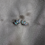 Load image into Gallery viewer, Triple Opal Earrings