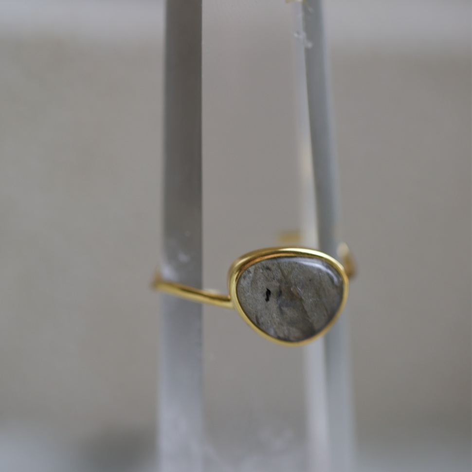 Gold-Plated Labradorite Ring