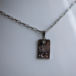 Load image into Gallery viewer, Sun, Moon, and Evil Eye Pendent Necklace