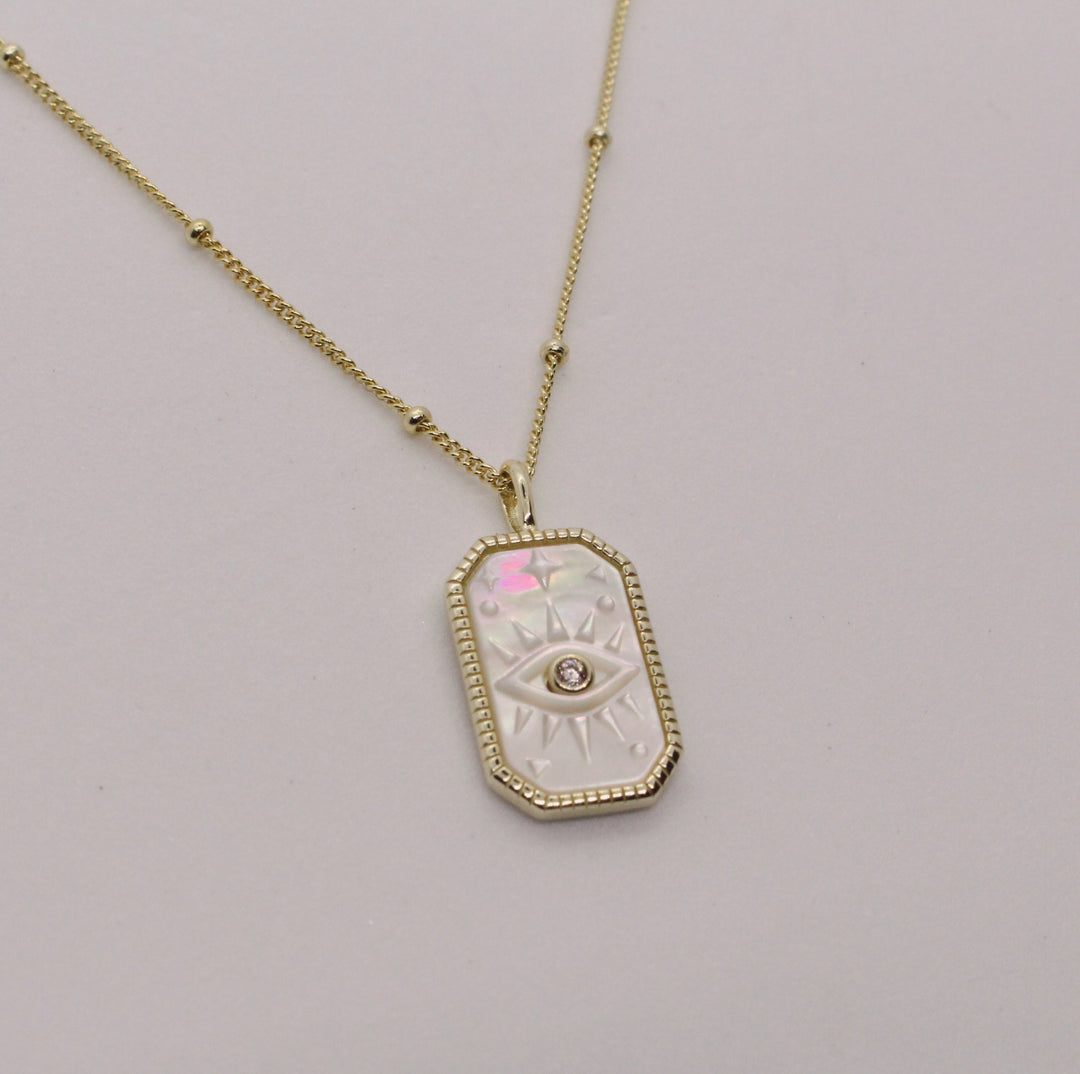 Lulit Pearl Evil Eye Necklace