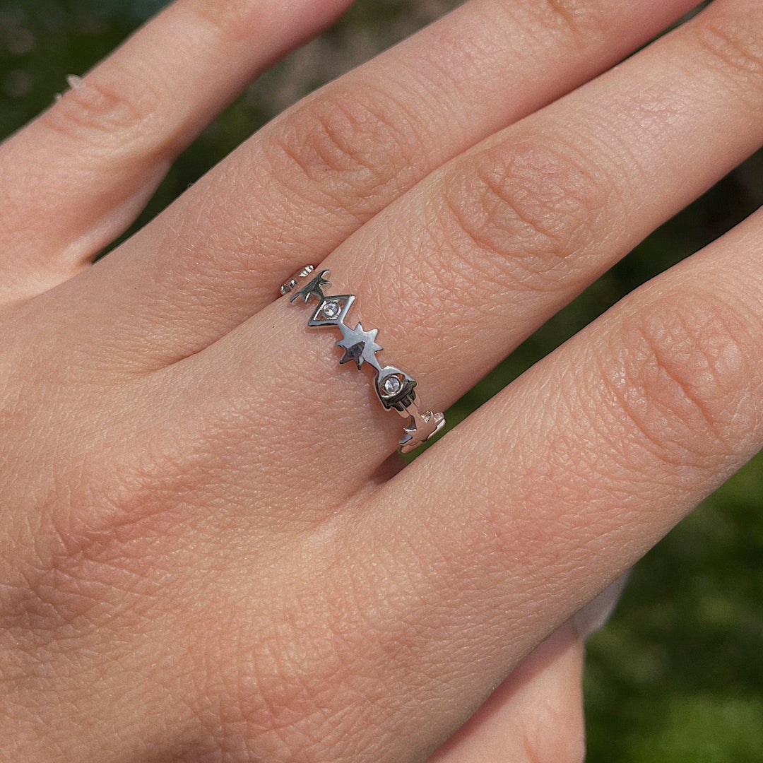 North Star Evil Eye Ring