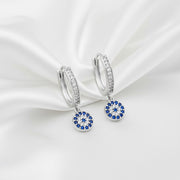 Round Evil Eye Huggie Earrings