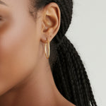 Load image into Gallery viewer, Large Gold Hoops