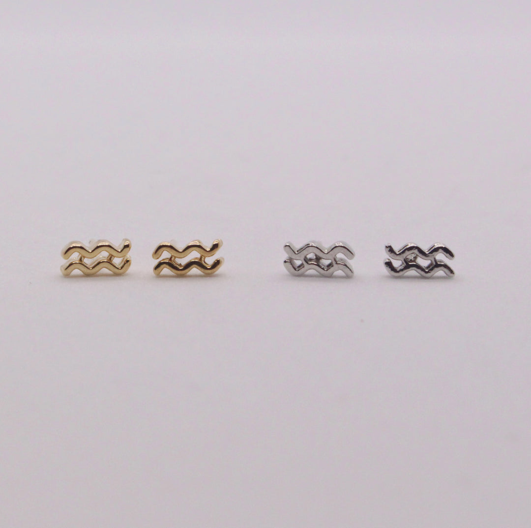 Aquarius Zodiac Earrings