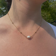 Golden Pearl Necklace