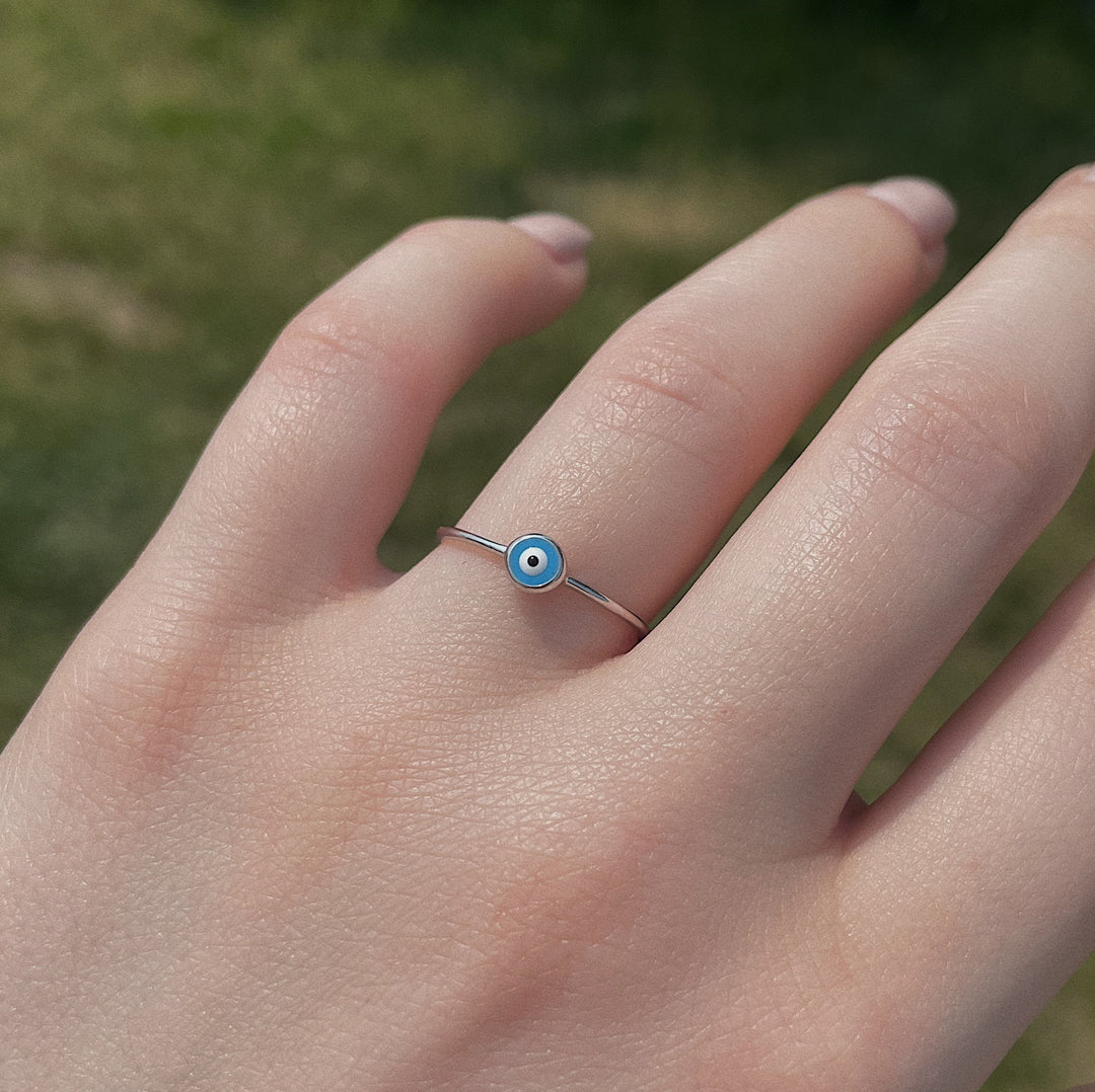 Mati Ring - Silver Light Blue