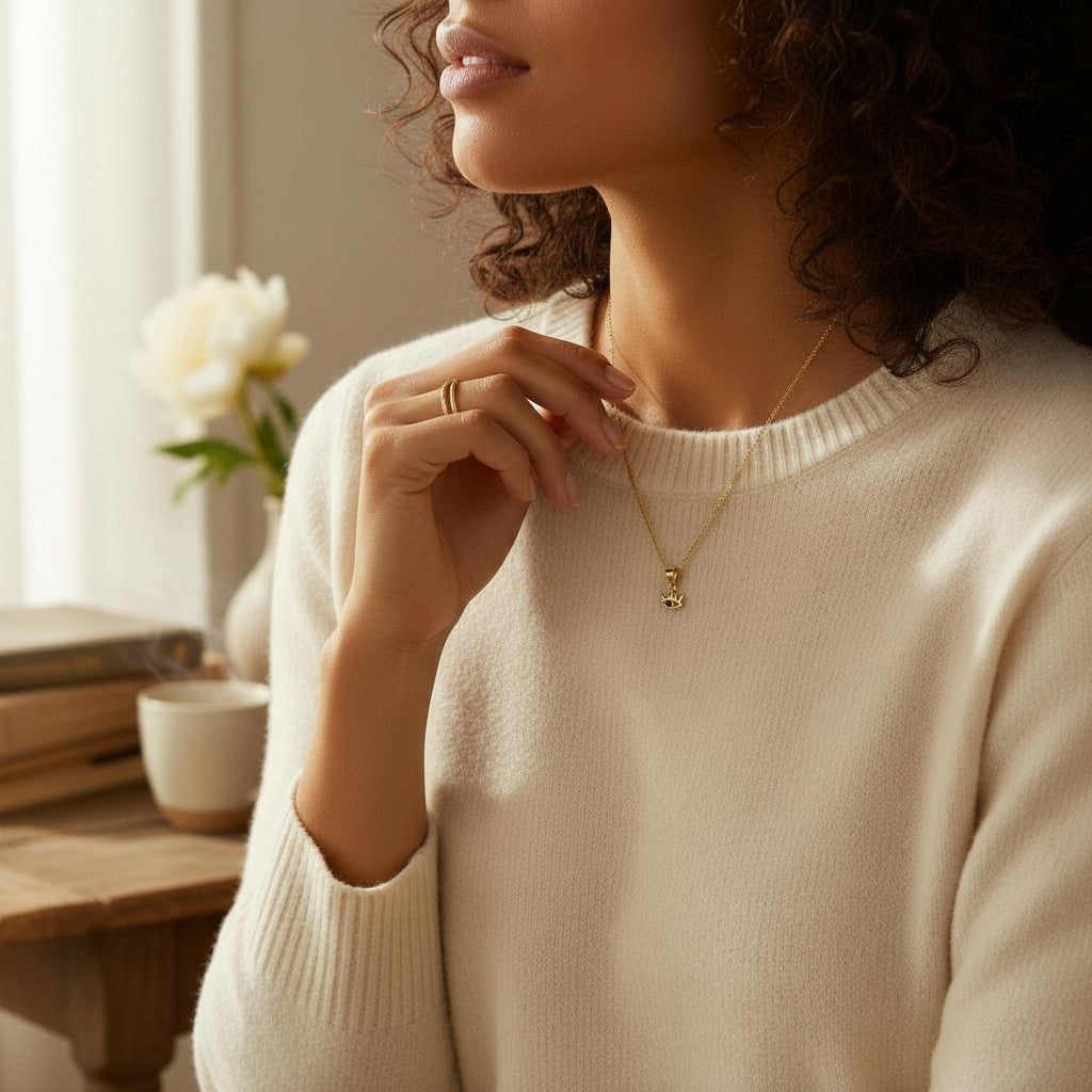 Liza Gold Evil Eye Necklace