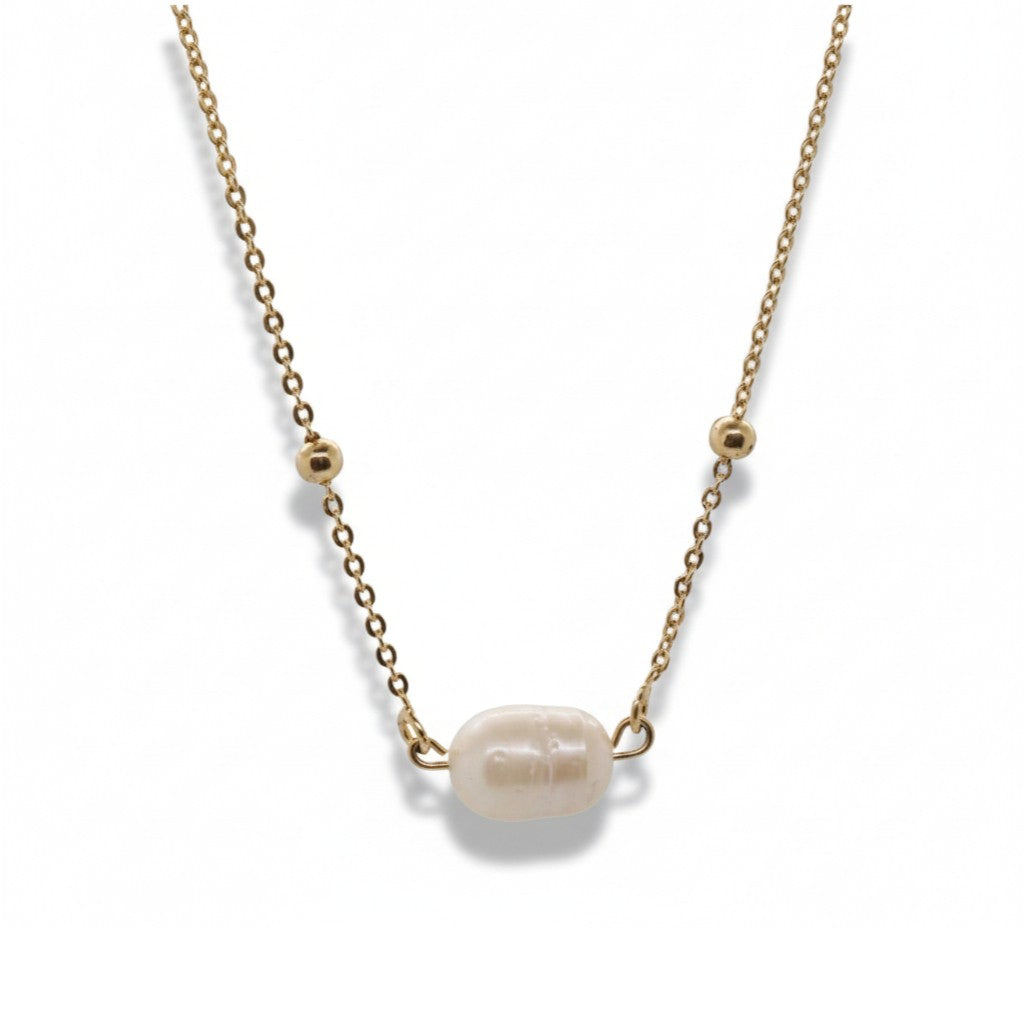 Golden Pearl Necklace