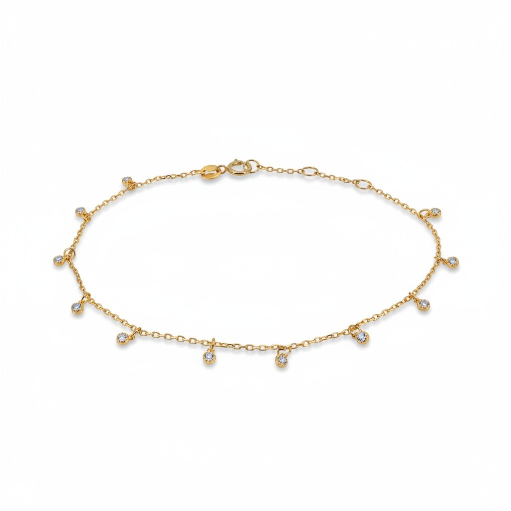 Sparkle Dangle Gold Bracelet