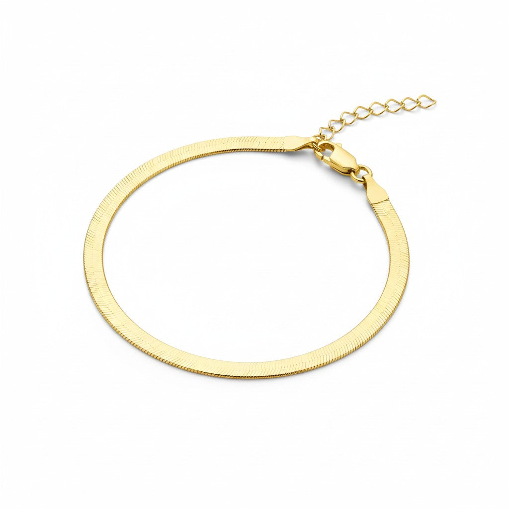 Gold Herring Bone Bracelet