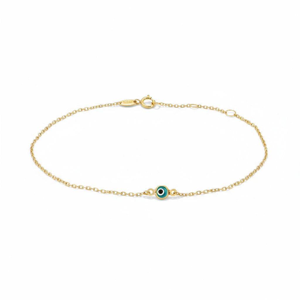 Dainty Gold Evil Eye Bracelet