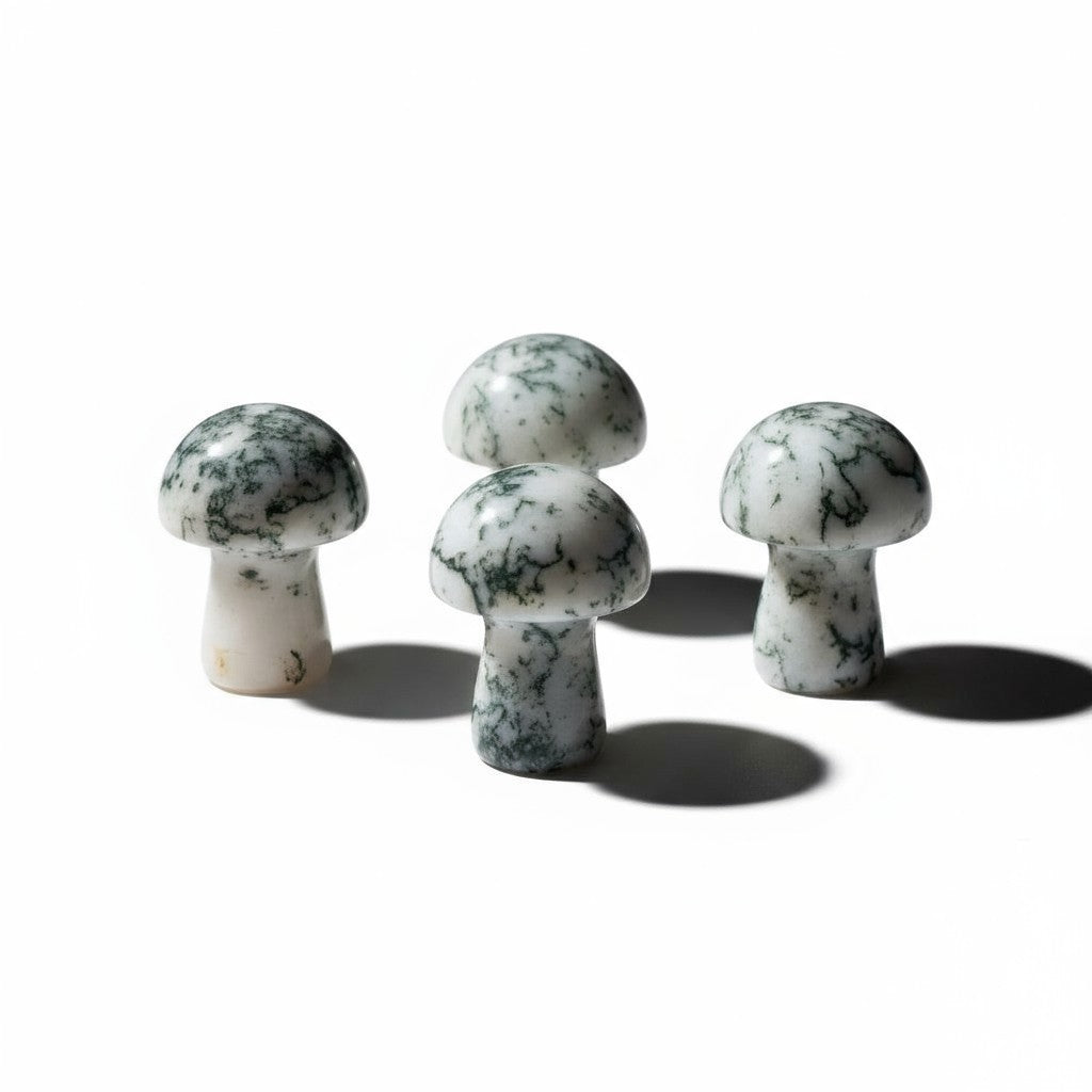 Mini Moss Agate Mushroom
