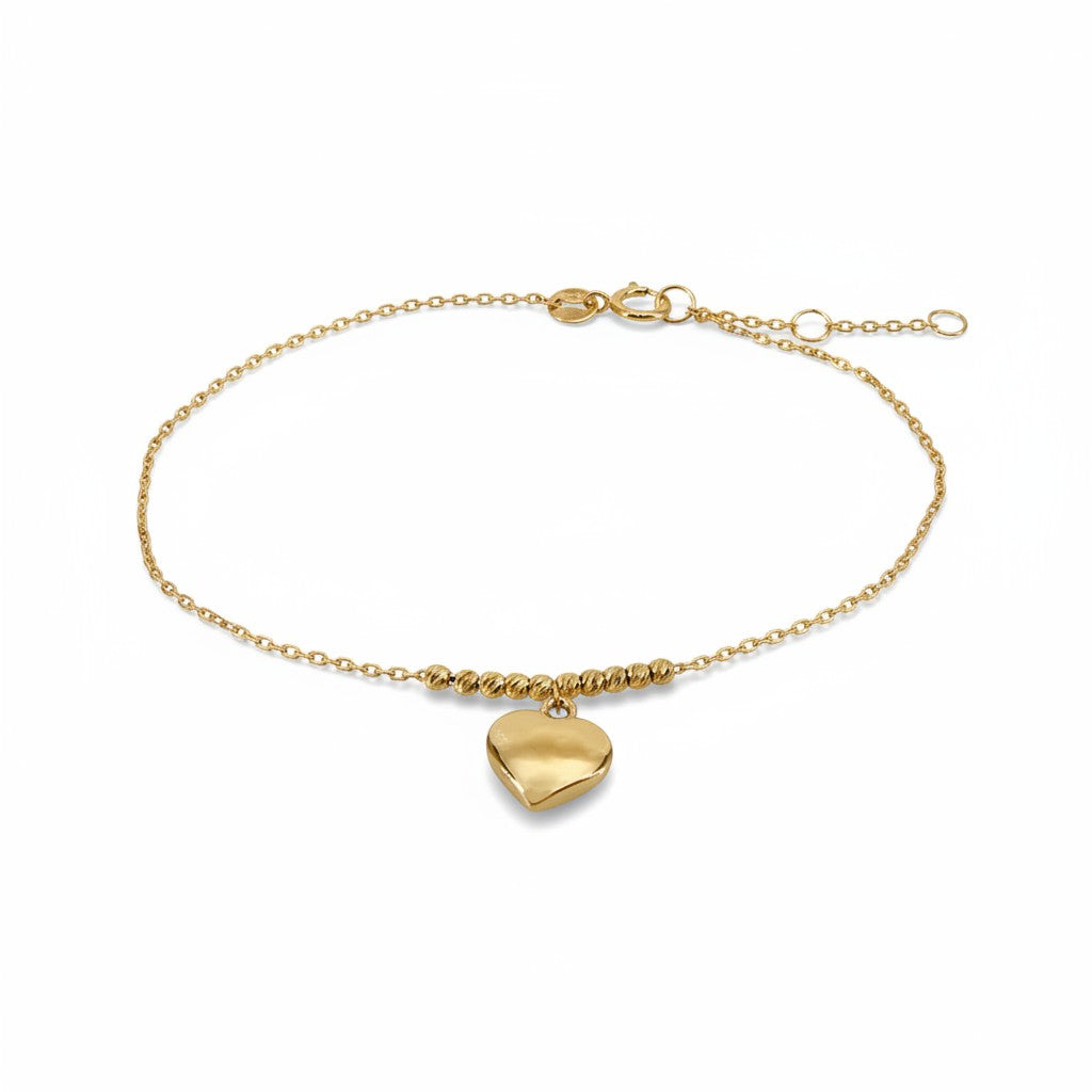 Puffy Heart Gold Bracelet