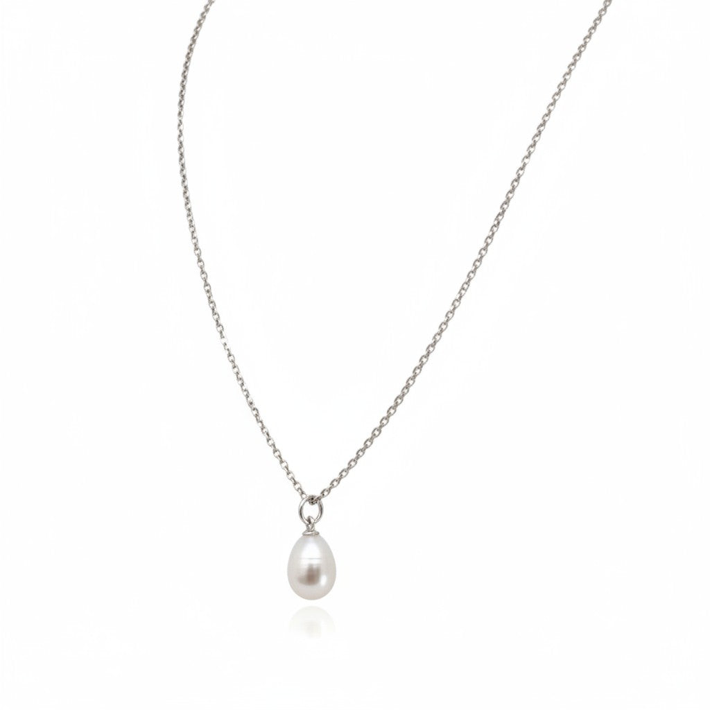 Silver Pearl Necklace