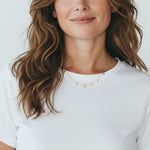 Load image into Gallery viewer, Star and Moon Dangly Gold Necklace