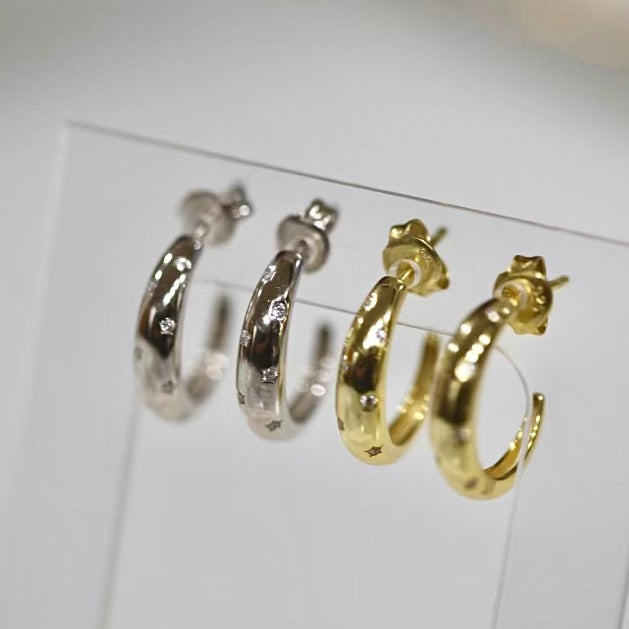CZ Star Hoops